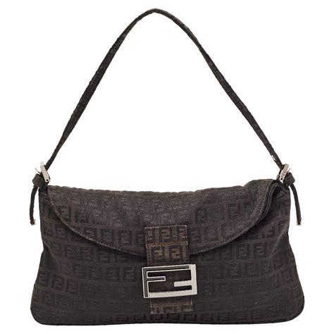 fendi black zucca 90s bags baquette|pre owned fendi bags.